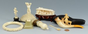 Lot 488: Assd. miniature items inc. ivory