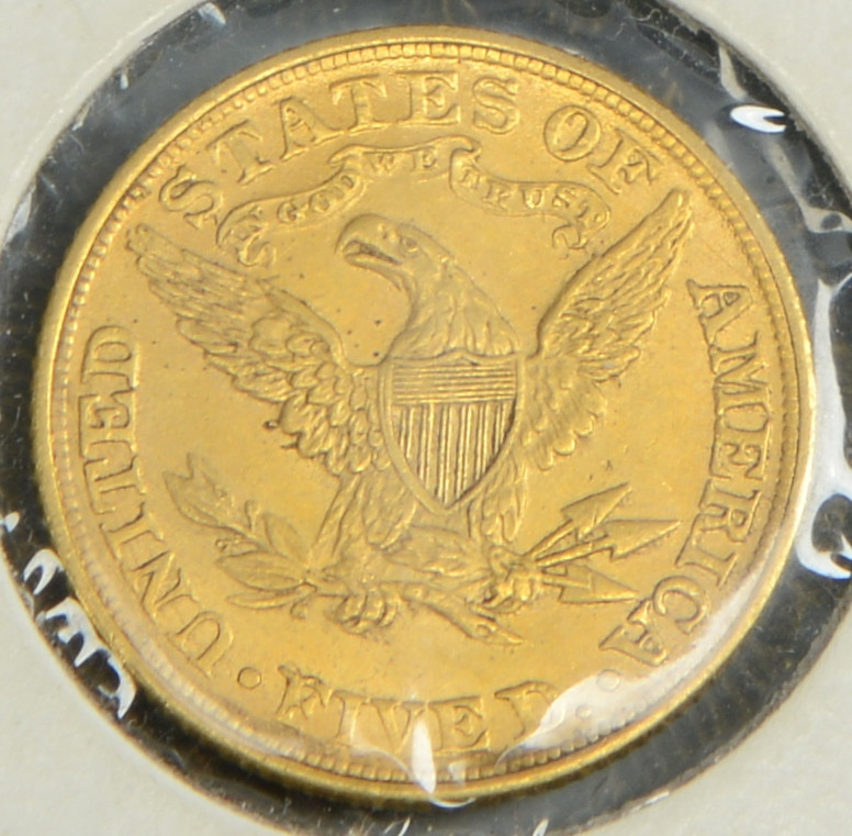 Lot 508: 2 Gold Coins, $5 & $1