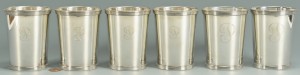 Lot 514: Set of 6 Sterling Silver Julep Cups