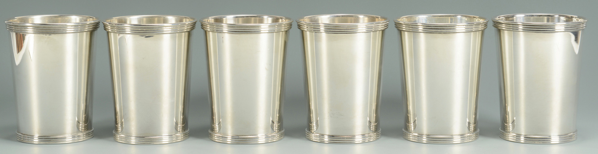 Lot 514: Set of 6 Sterling Silver Julep Cups