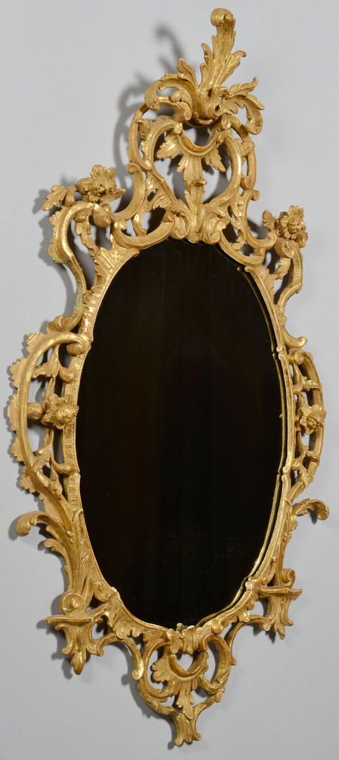 Lot 535: Gilt Carved Chippendale Mirror