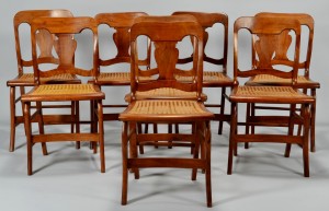 Lot 546: 8 TN Empire Side Chairs attrib. Jacob Fisher
