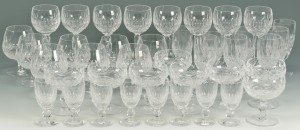 Lot 552: 40 Waterford Crystal "Colleen" Pattern Glasses