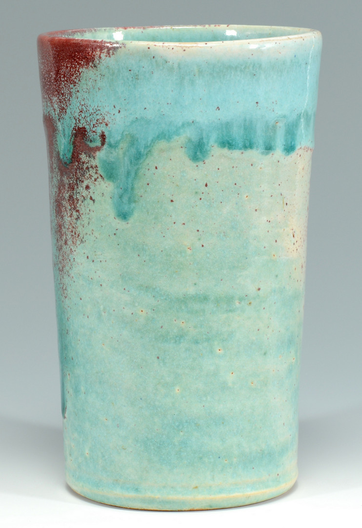 Lot 569: Ben Owens Jugtown Chinese Glaze Vase