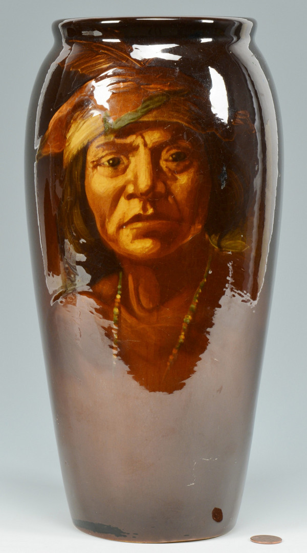 Lot 577: Weller Pottery Indian Vase