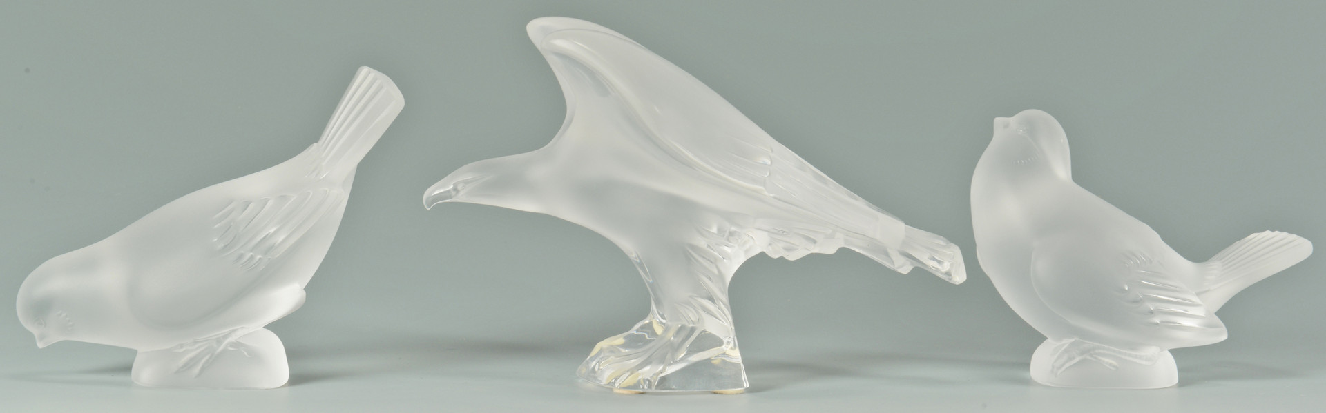 Lot 579: 3 Lalique Crystal Birds