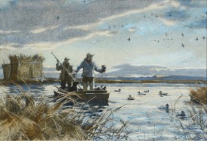 Lot 57: A. L. Ripley, Duck Hunting Scene