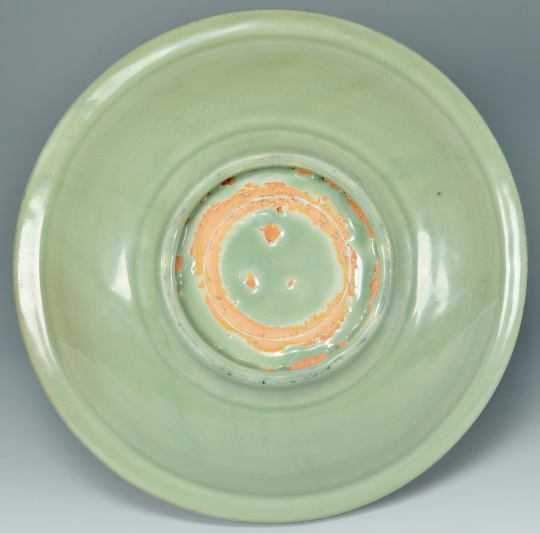 Lot 5: Chinese Ming Dynasty Celadon Charger