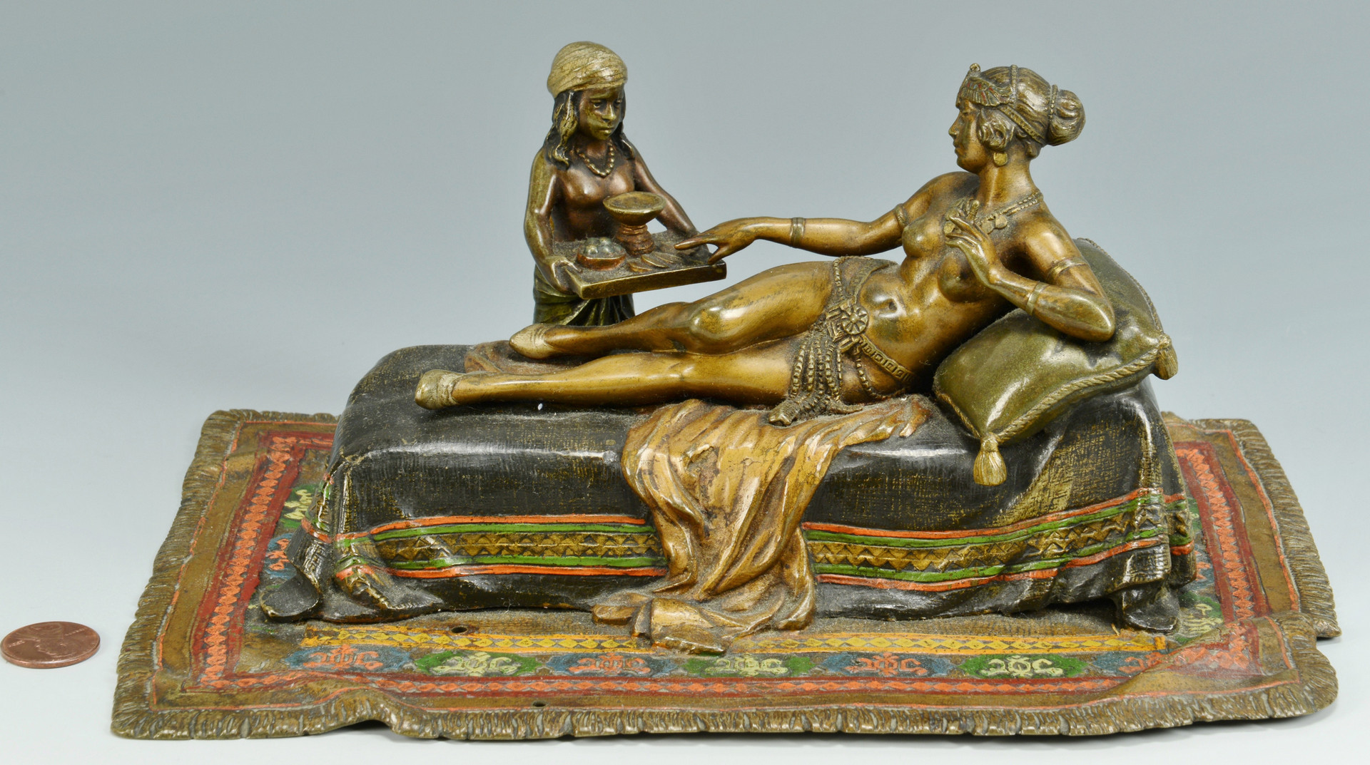 Lot 64: Cold Painted Bronze Cleopatra