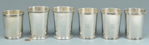 Lot 687: 6 Sterling Silver Julep Cups