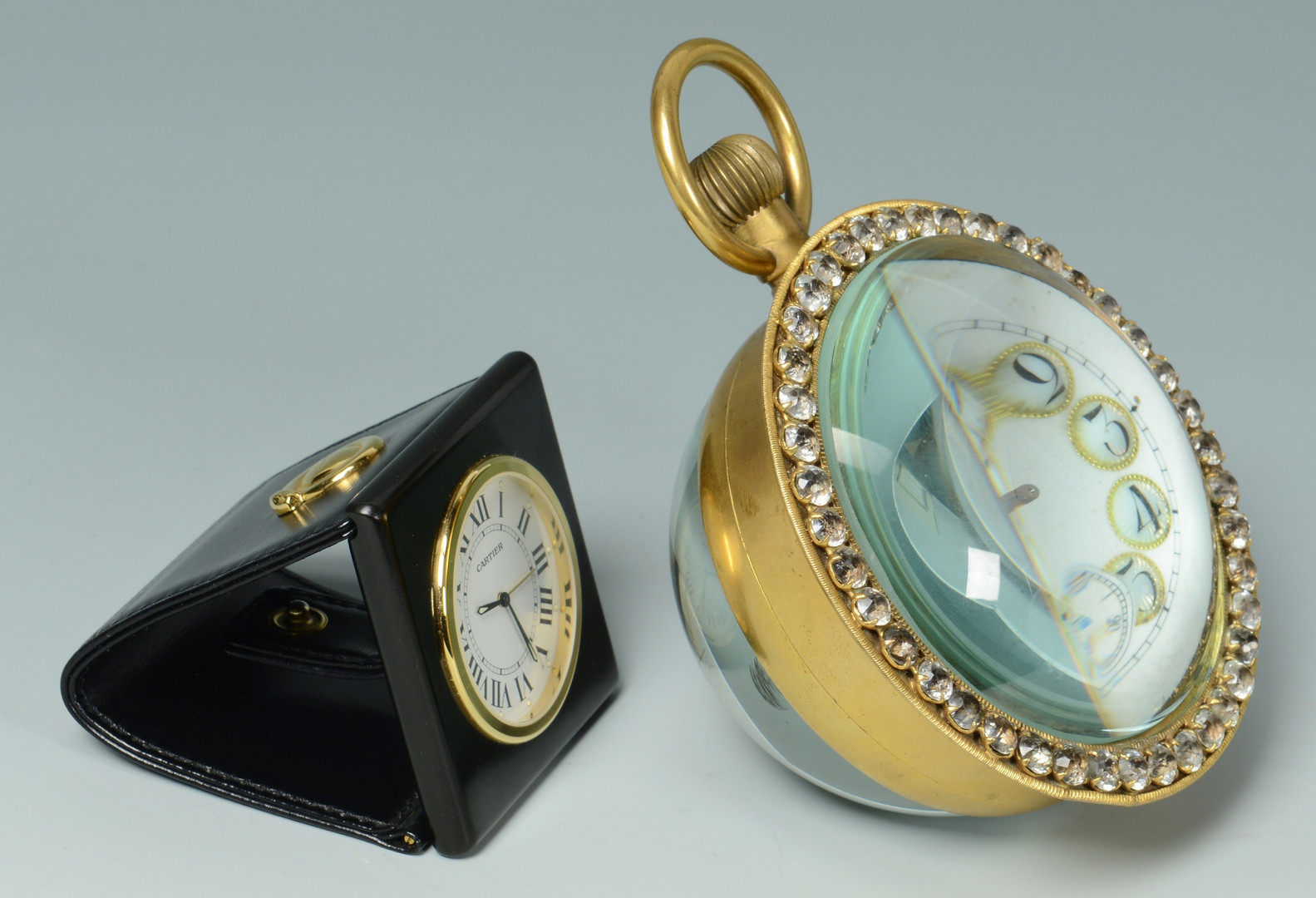Lot 708: Cartier Watch & French Ball Clock