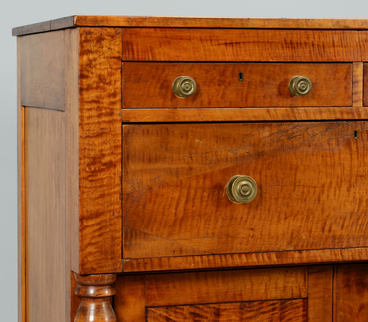 Lot 714: Tiger Maple Chest / Sideboard