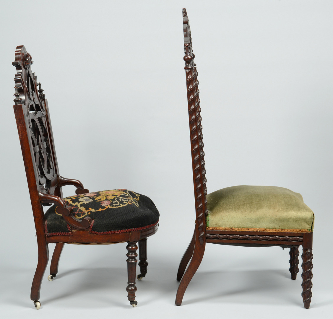 Lot 719: Two Gothic Revival Chairs