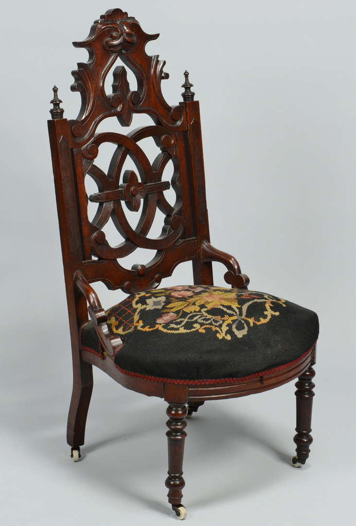 Lot 719: Two Gothic Revival Chairs