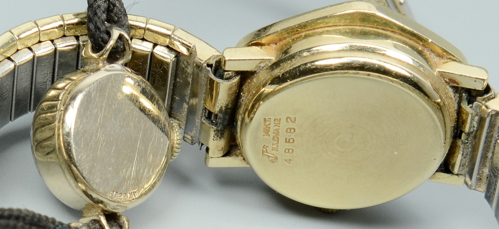 Lot 782: Four 14k Gold Wrist Watches