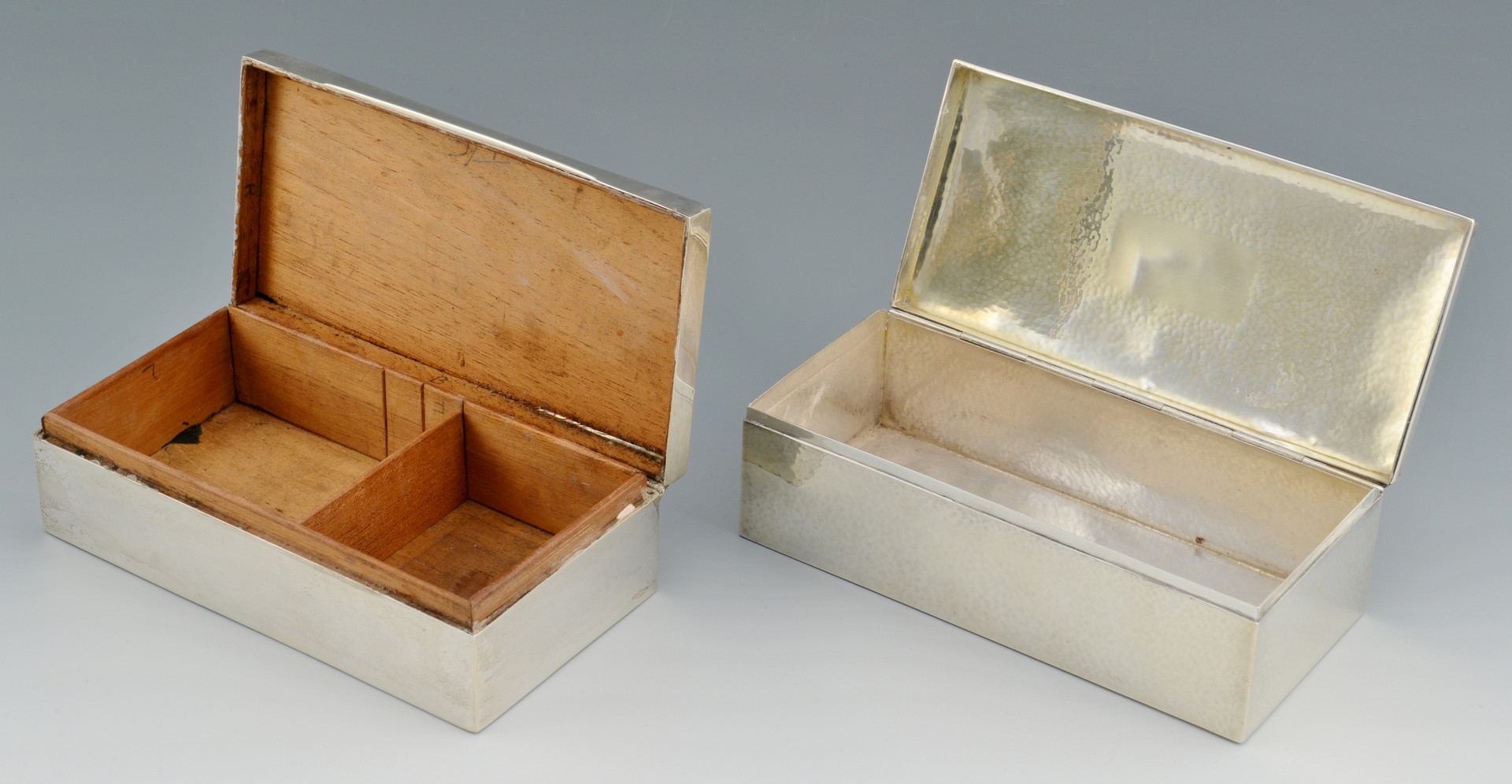 Lot 792: 2 Sterling Silver Boxes
