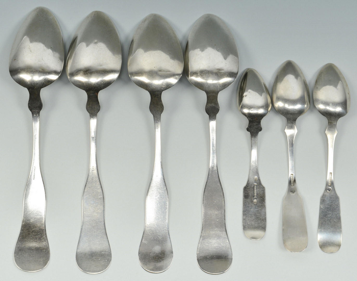 Lot 79: 7 Athens, TN Coin Silver Spoons