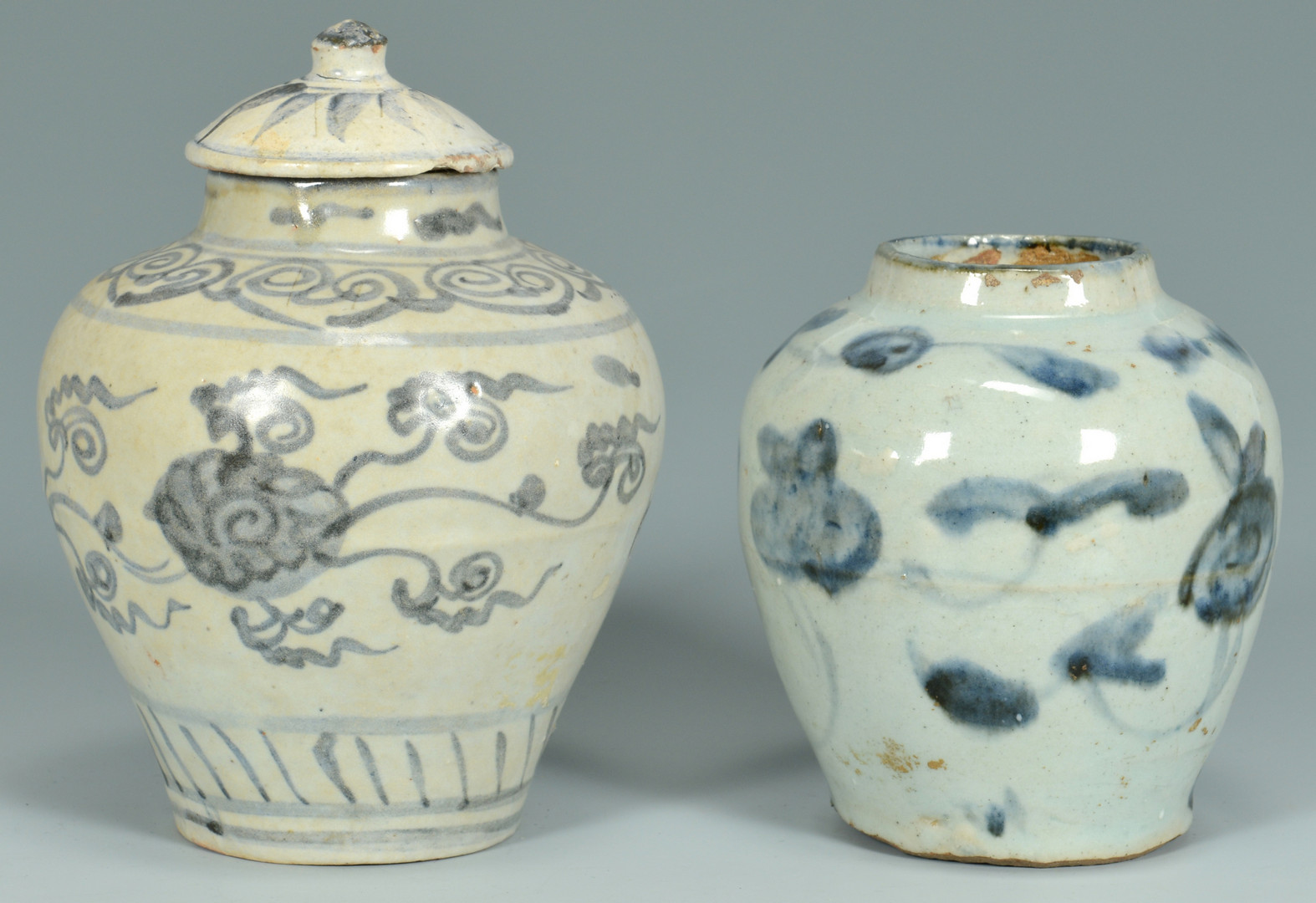 Lot 807: 3 Chinese Underglaze Blue Ceramic Items