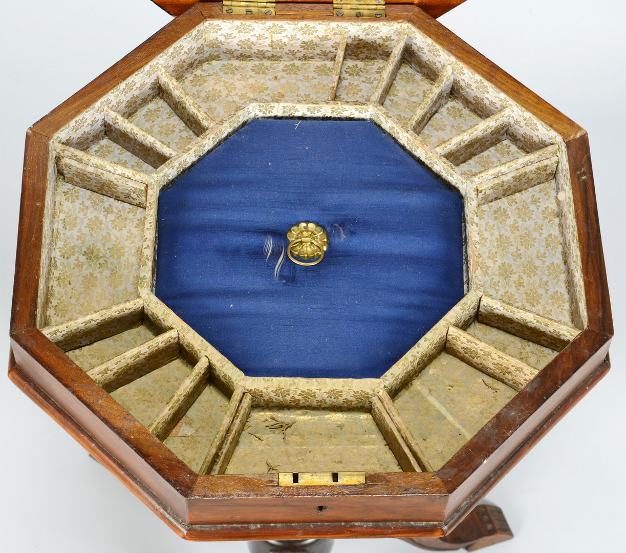 Lot 829: Inlaid Sewing and Game Stand