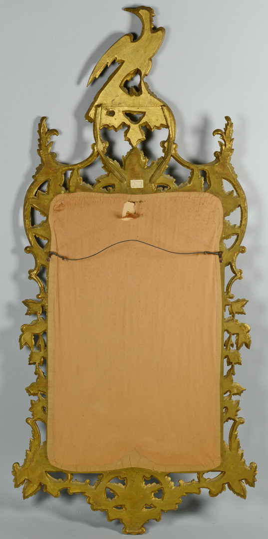 Lot 830: Chippendale style gilt mirror