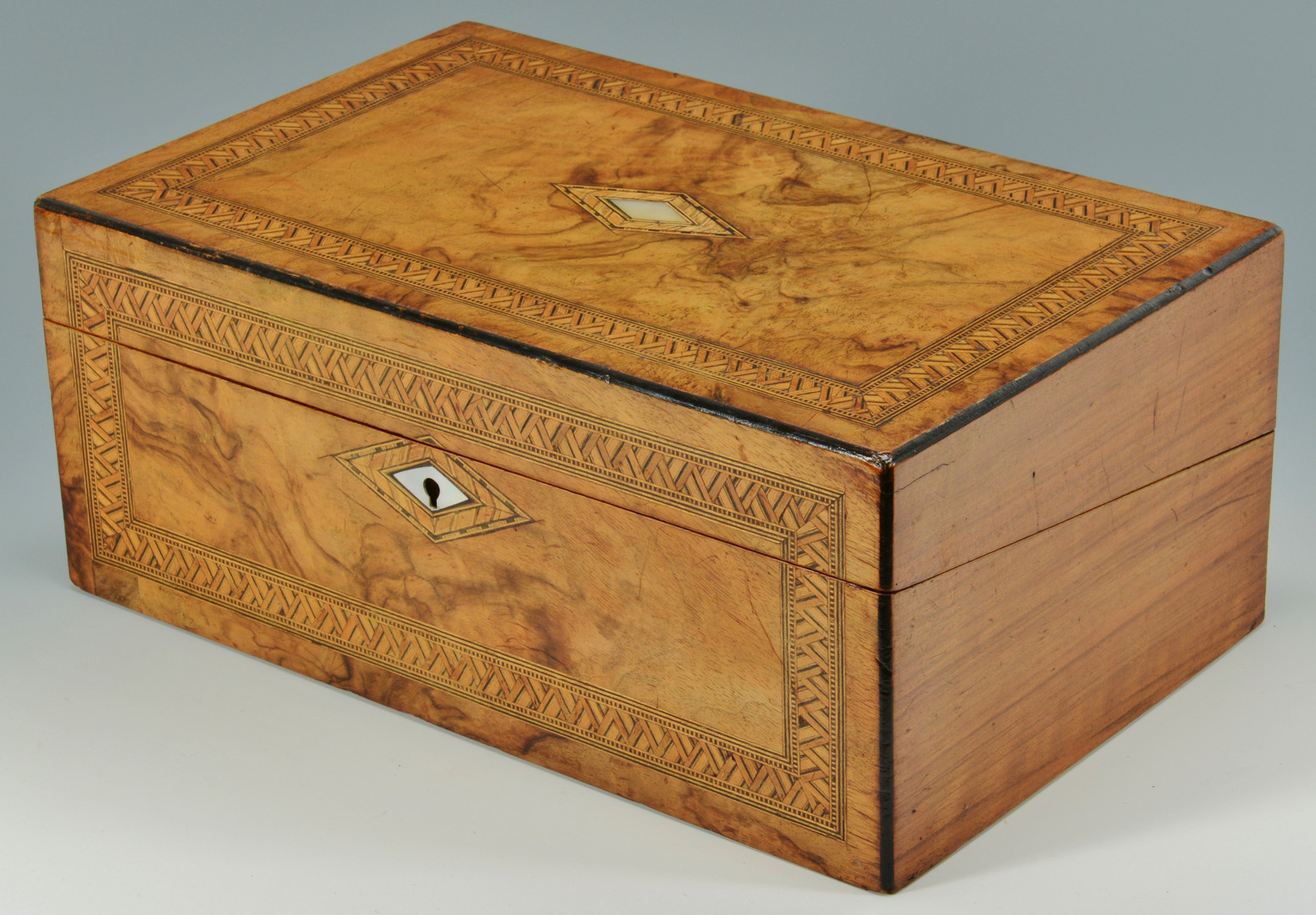 Lot 835: Two 19th c. Inlaid Boxes