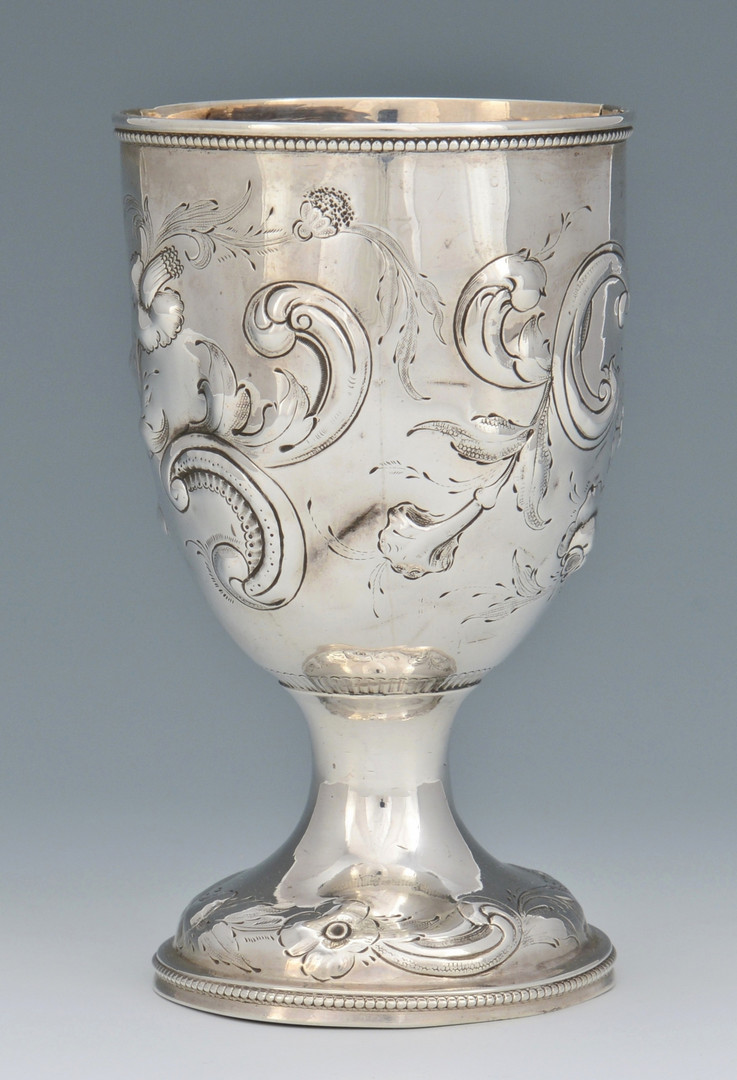 Lot 83: Coin Silver Goblet, poss. Southern
