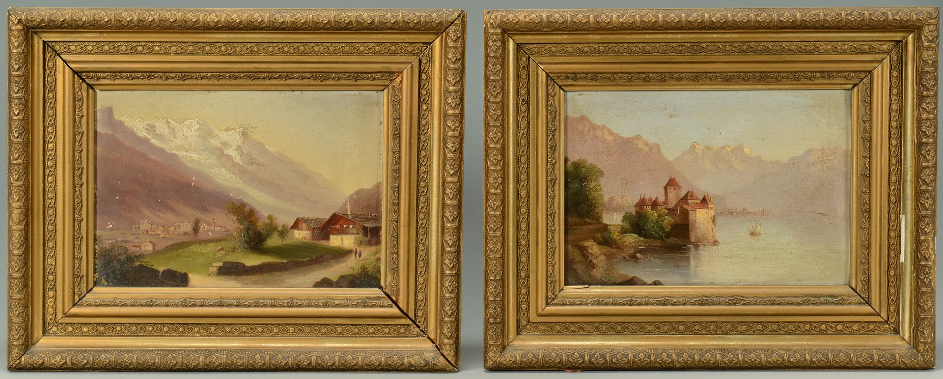 Lot 852: Pr. Oil Paintings, Switzerland