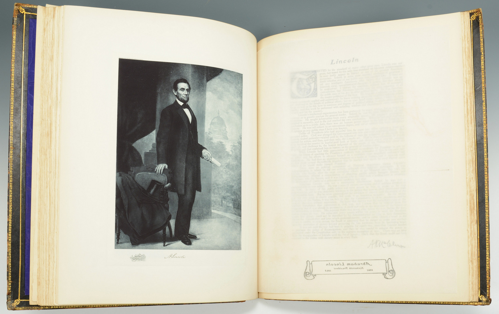 Lot 869: Large folio book, The Presidents