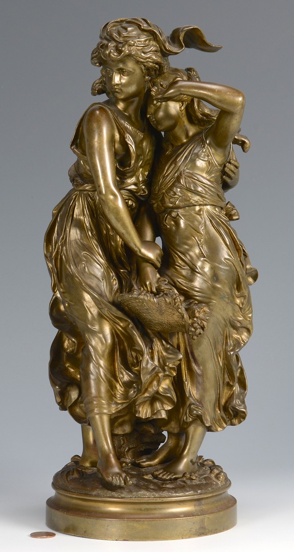Lot 111: Hippolyte Moreau bronze, Consolation