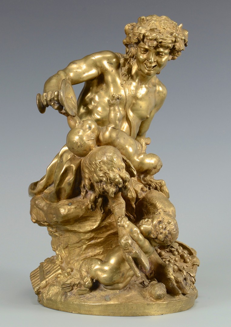 Lot 112: Gilt Bronze Satyr Figural, Clodion