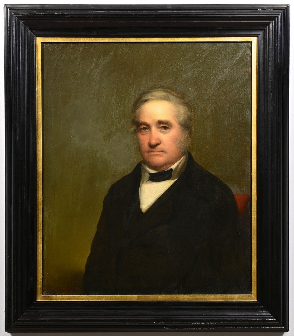 Lot 124: Portrait of John Woolfolk, attr. Peale