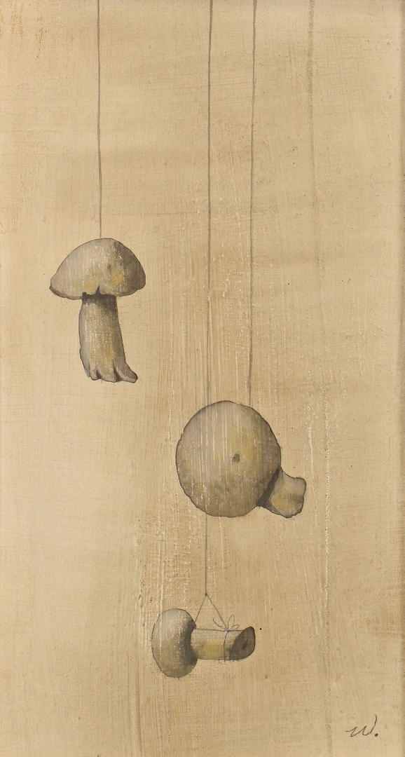Lot 132: Werner Wildner Mushrooms Painting