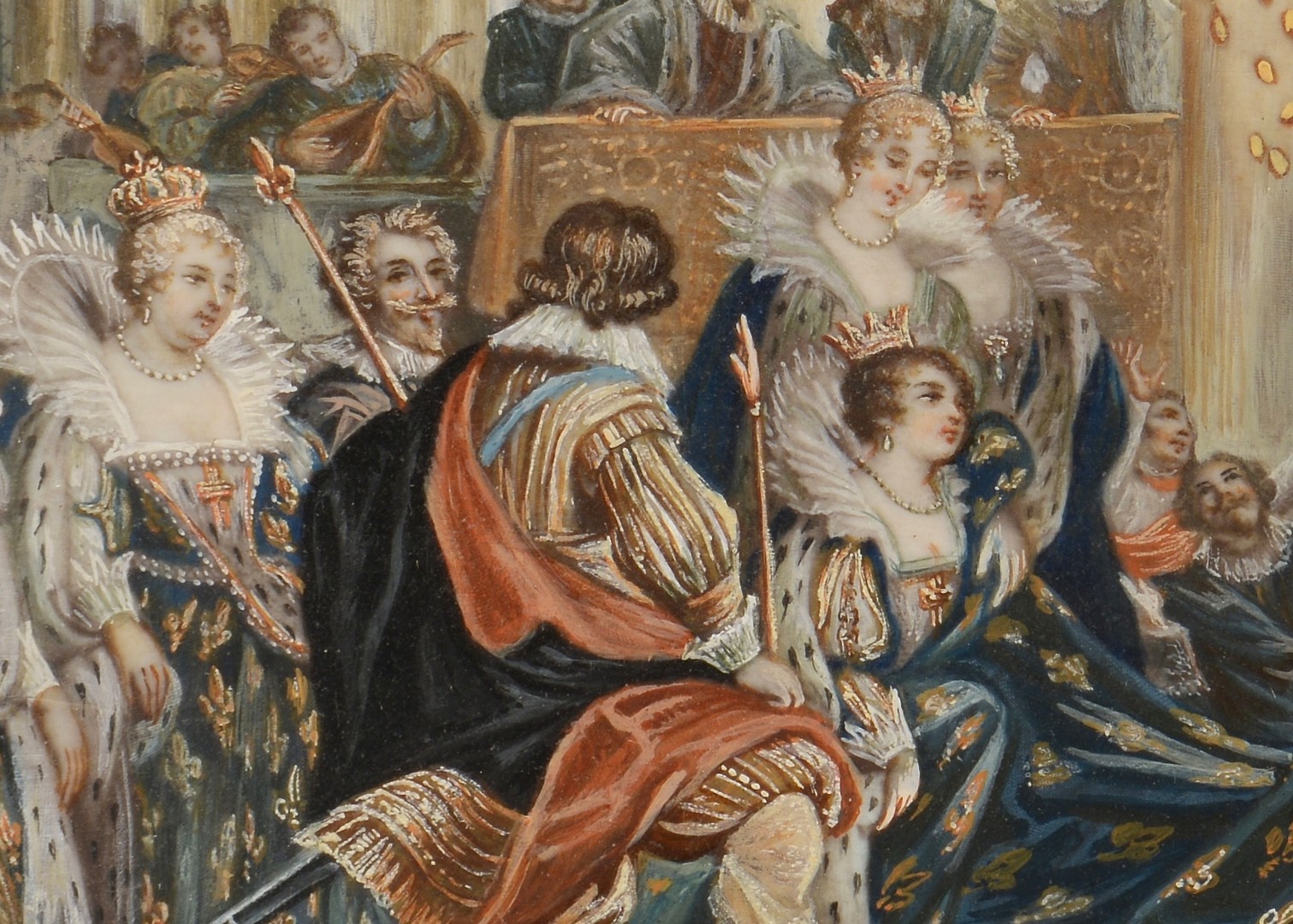 Lot 139: Miniature Coronation Painting, signed