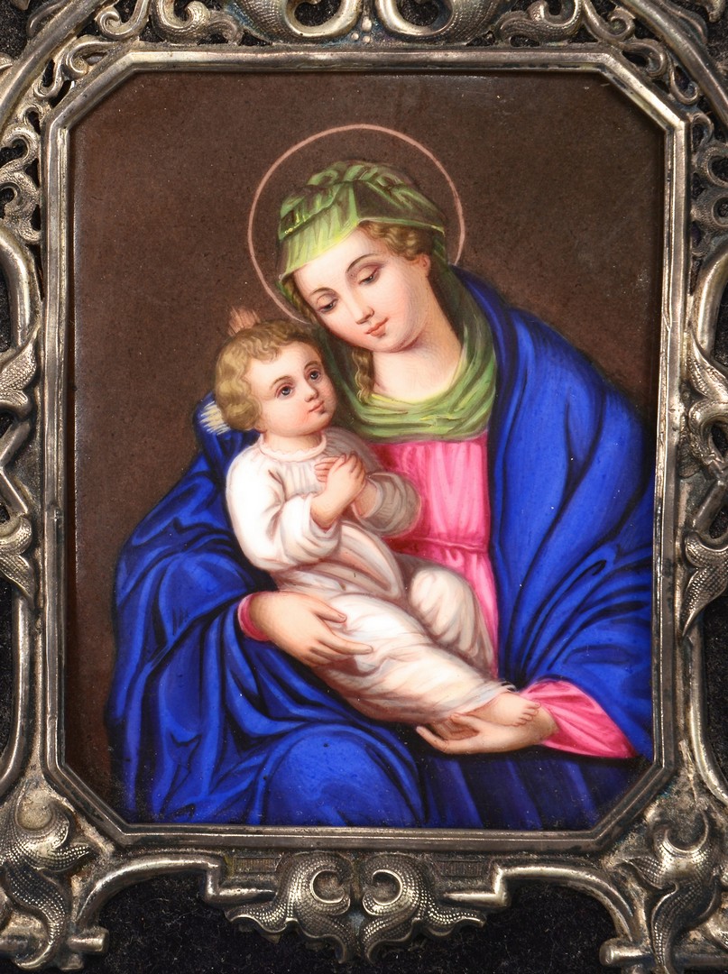Lot 142: Religious Painted Framed Plaque