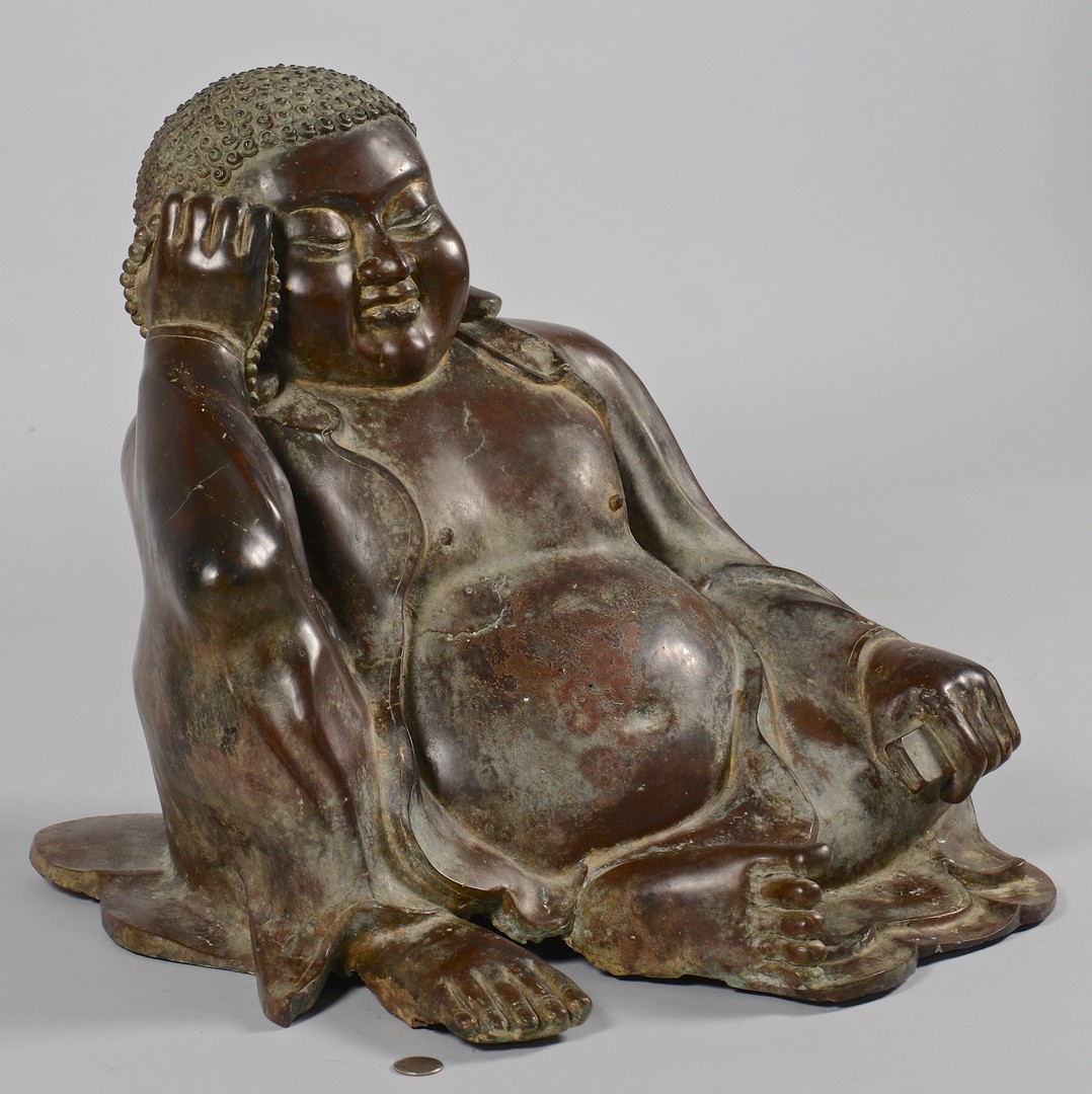 Lot 14: Large Asian Bronze Buddha Figure
