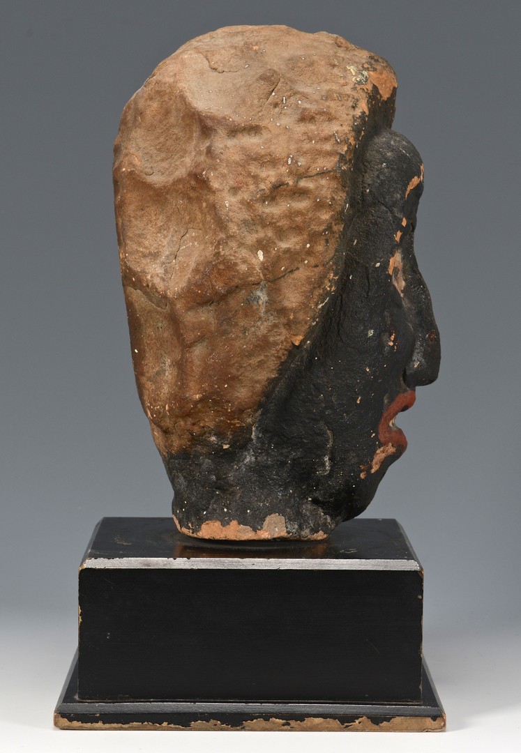 Lot 153: Southern Carved Stone Folk Art Female Bust
