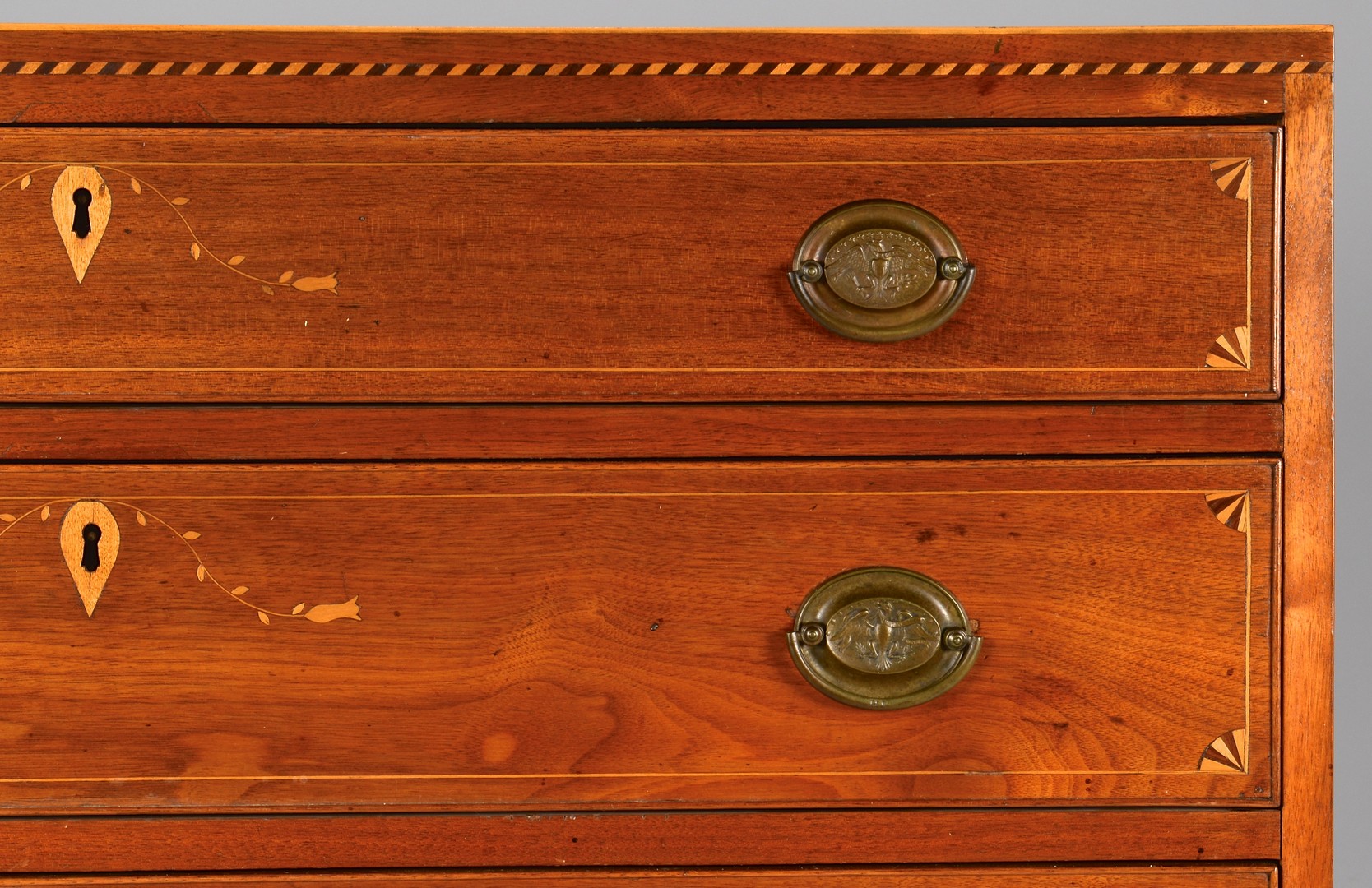 Lot 166: East TN Federal Inlaid Chest of Drawers