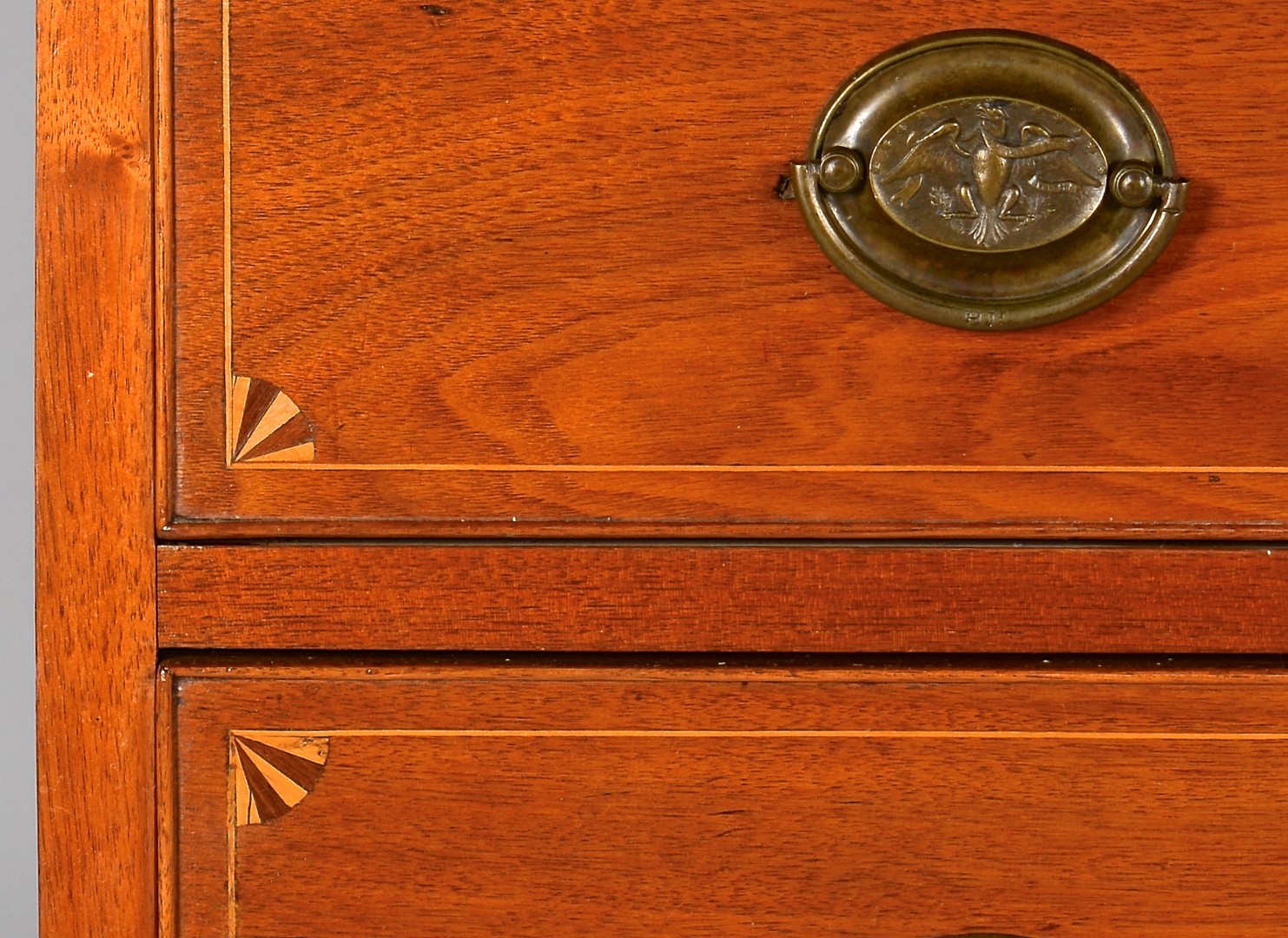 Lot 166: East TN Federal Inlaid Chest of Drawers