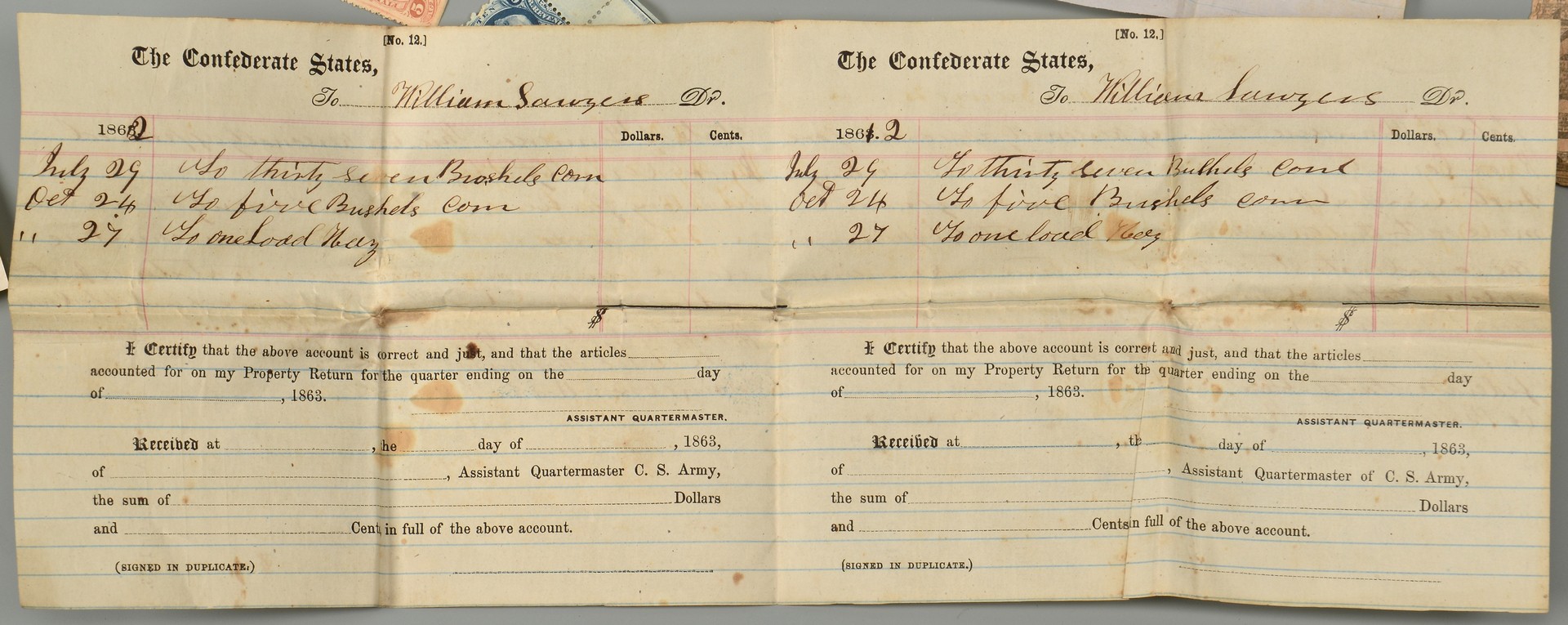 Lot 183: East TN Civil War archive, Sawyers family