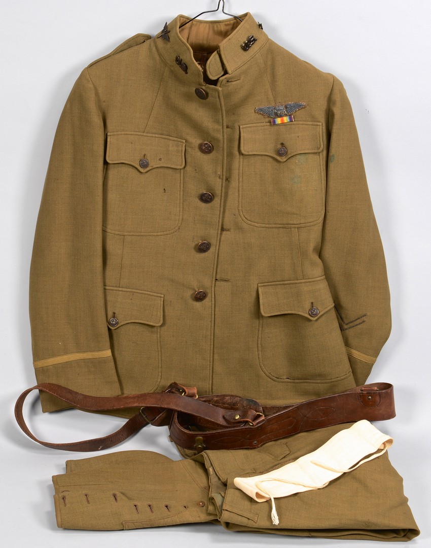 Lot 188: WWI Aviator Uniform, George Scales w/ Archive
