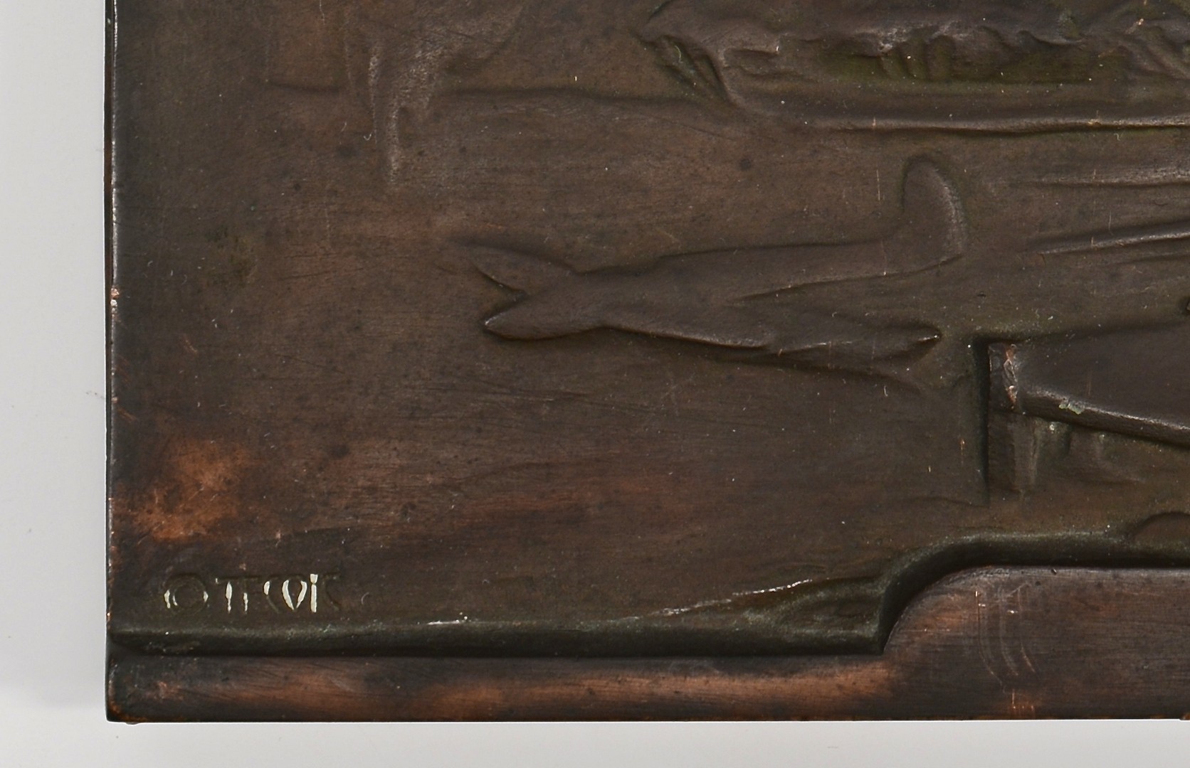 Lot 189: 3 Bronze Plaques, WWII Scenes inc. D-Day