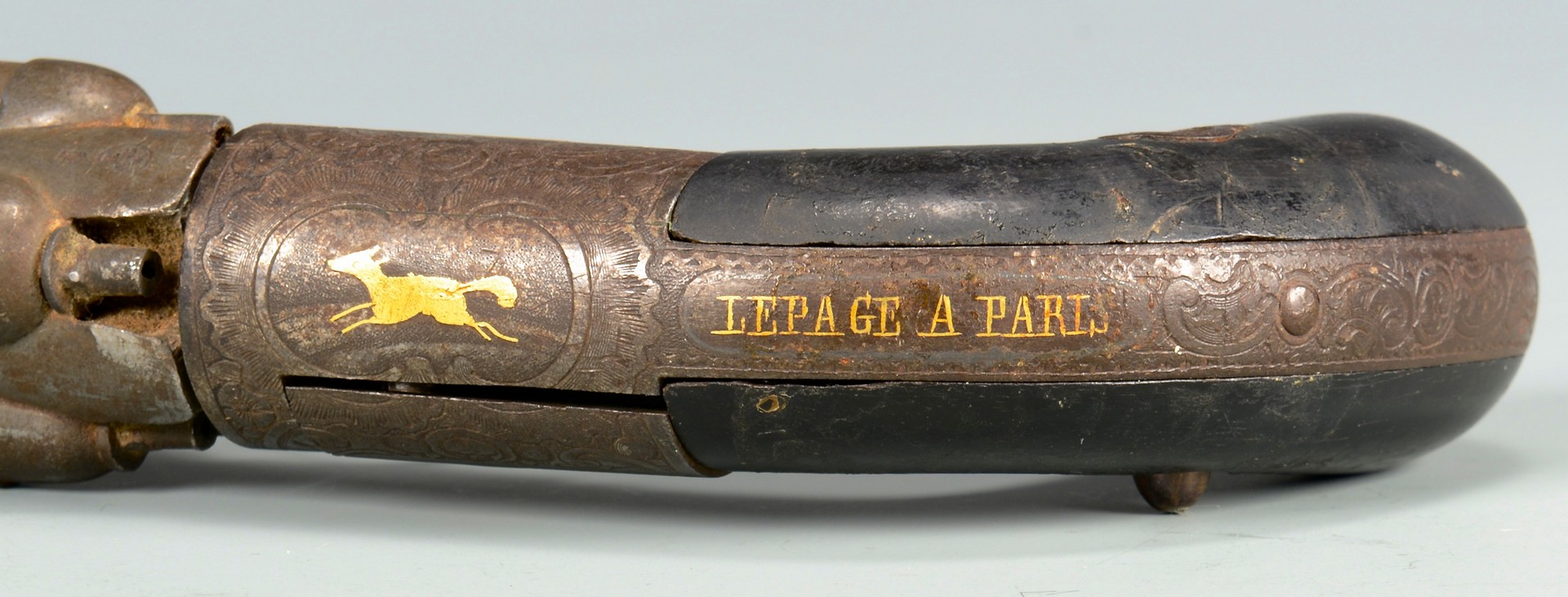 Lot 193: French Mariette Pepperbox Pistol, Lepage Paris