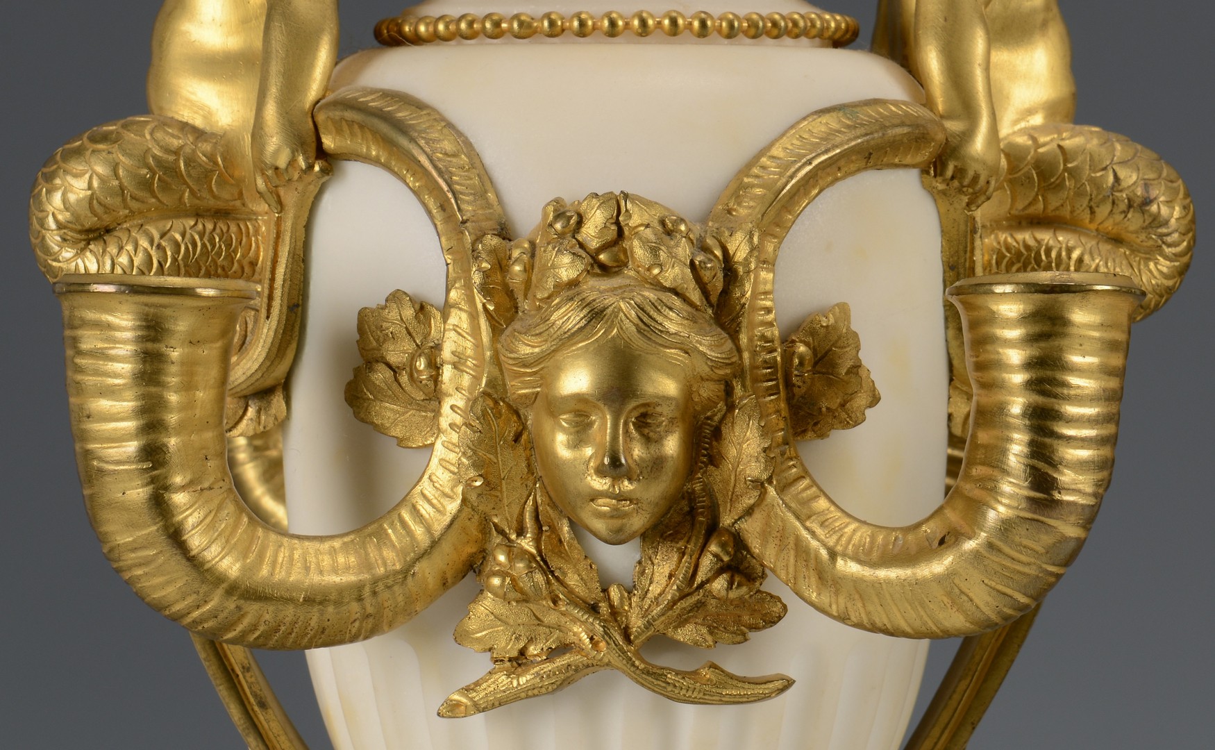 Lot 214: French Marble Urns, Ormolu Mounts