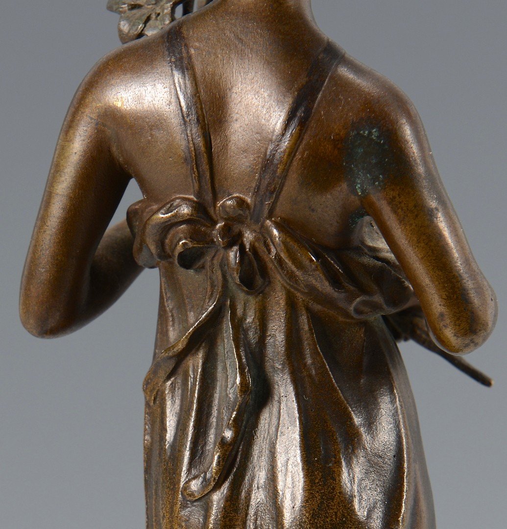 Lot 221: Lindenberg Bronze of Girl w/ Flowers