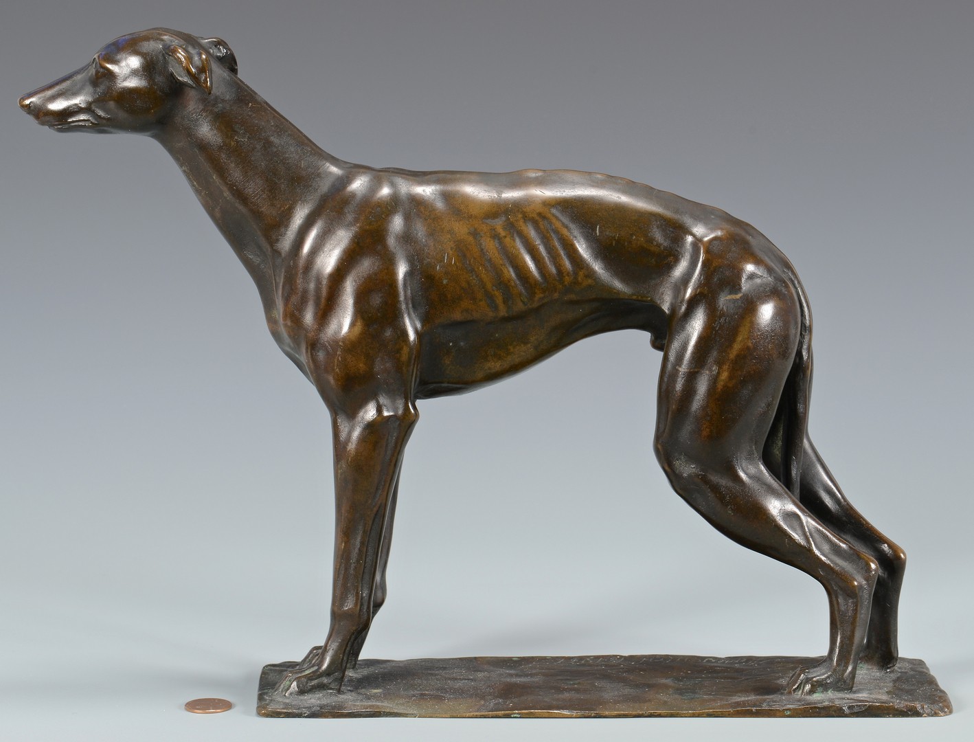 Lot 223: Bronze of Greyhound Dog, Austrian