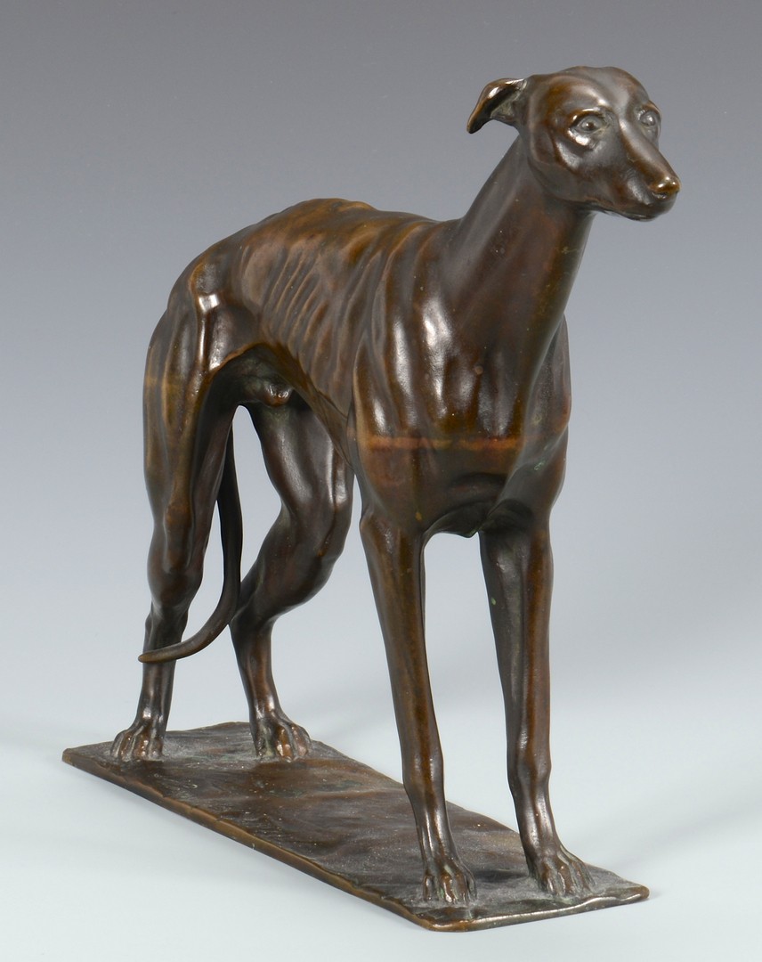 Lot 223: Bronze of Greyhound Dog, Austrian