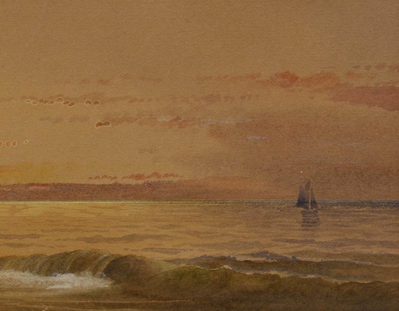 Lot 236: Pair J. Augustus Beck watercolors, coastal views