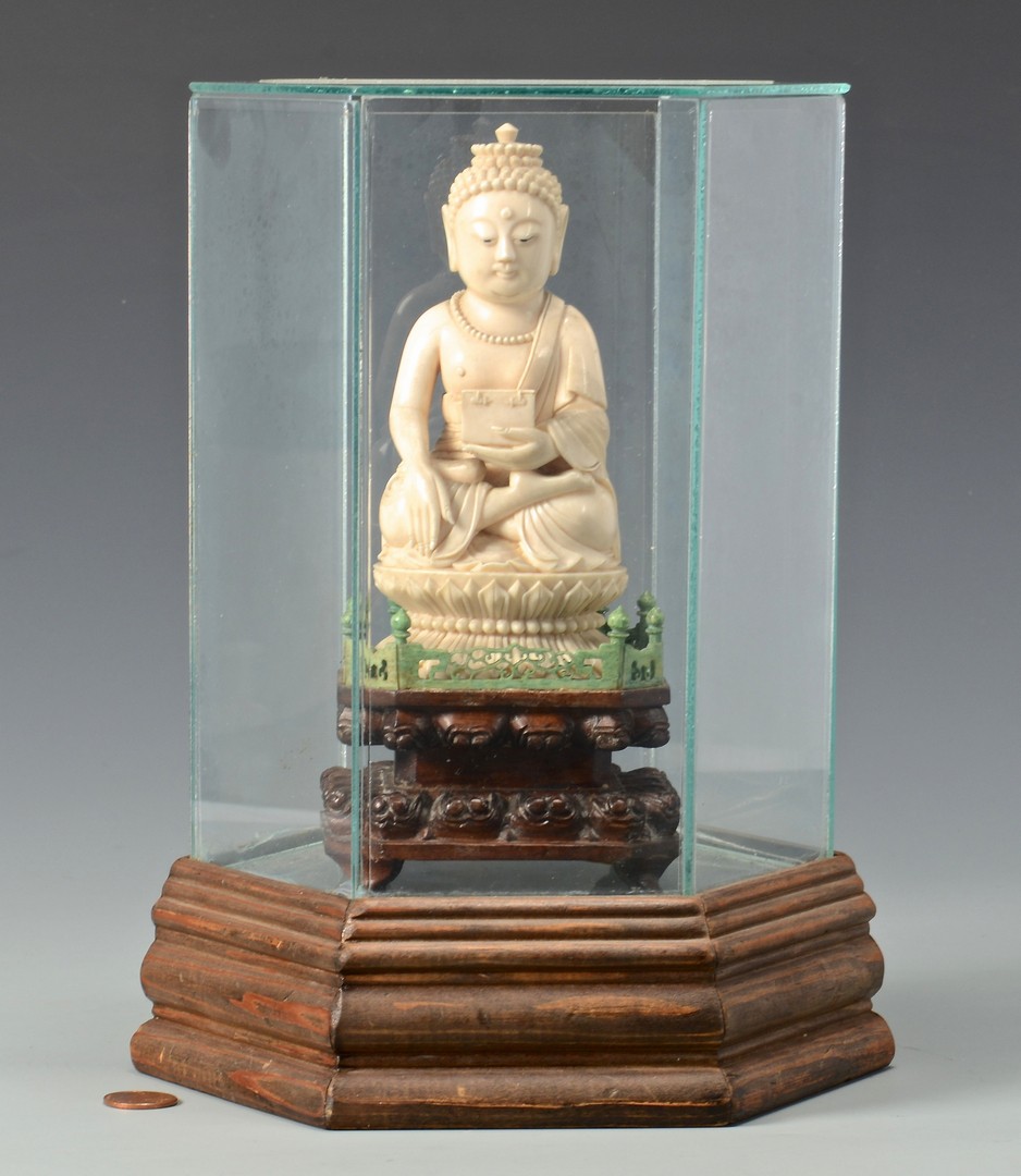 Lot 24: Antique Ivory Buddha
