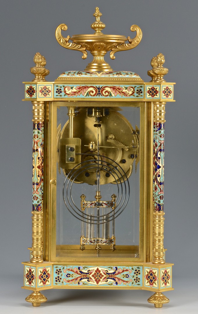 Lot 260: French Gilt and Enameled Clock