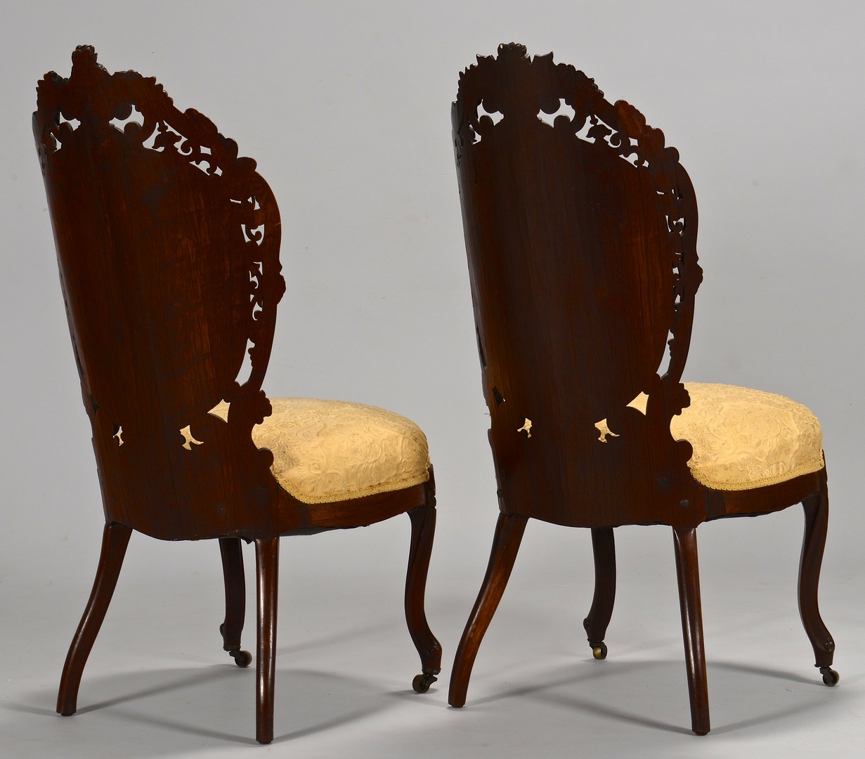 Lot 281: 2 Victorian Laminated Rosewood Chairs